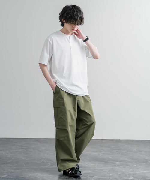 KRIFF MAYER(クリフメイヤー)の「KRIFF MAYER クリフメイヤー 接触冷感・UVカット 夏季GO!TEE ヘンリーネック半袖Tシャツ 2555125(Tシャツ/カットソー・メンズ・ブラック/ブルー/オフホワイト/レッド/ベージュ・M/XL/L)」の11枚目の写真
