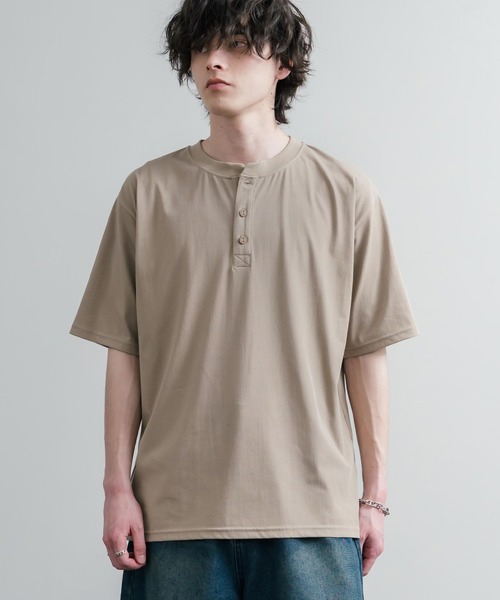 KRIFF MAYER(クリフメイヤー)の「KRIFF MAYER クリフメイヤー 接触冷感・UVカット 夏季GO!TEE ヘンリーネック半袖Tシャツ 2555125(Tシャツ/カットソー・メンズ・ブラック/ブルー/オフホワイト/レッド/ベージュ・M/XL/L)」の18枚目の写真