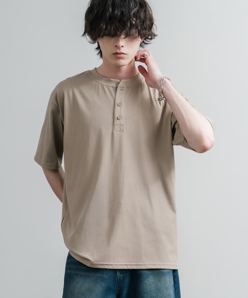 KRIFF MAYER(クリフメイヤー)の「KRIFF MAYER クリフメイヤー 接触冷感・UVカット 夏季GO!TEE ヘンリーネック半袖Tシャツ 2555125(Tシャツ/カットソー・メンズ・ブラック/ブルー/オフホワイト/レッド/ベージュ・M/XL/L)」の19枚目の写真