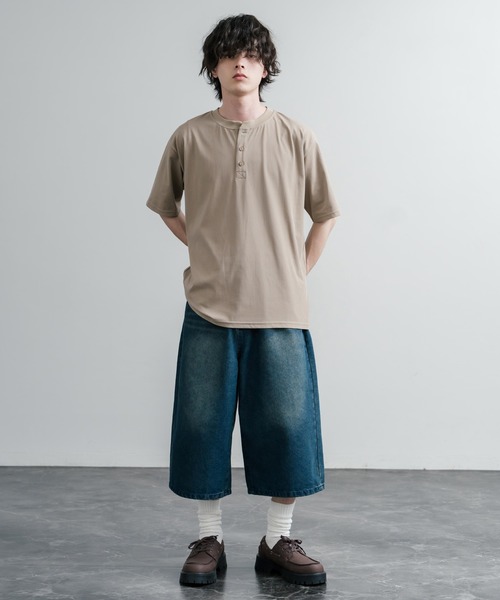 KRIFF MAYER(クリフメイヤー)の「KRIFF MAYER クリフメイヤー 接触冷感・UVカット 夏季GO!TEE ヘンリーネック半袖Tシャツ 2555125(Tシャツ/カットソー・メンズ・ブラック/ブルー/オフホワイト/レッド/ベージュ・M/XL/L)」の20枚目の写真