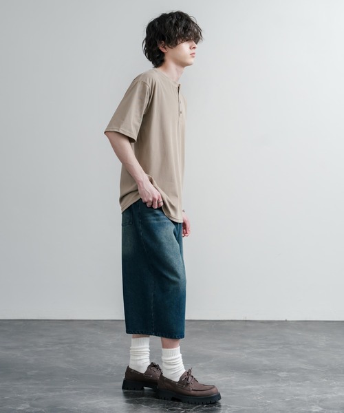 KRIFF MAYER(クリフメイヤー)の「KRIFF MAYER クリフメイヤー 接触冷感・UVカット 夏季GO!TEE ヘンリーネック半袖Tシャツ 2555125(Tシャツ/カットソー・メンズ・ブラック/ブルー/オフホワイト/レッド/ベージュ・M/XL/L)」の21枚目の写真
