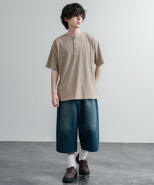 KRIFF MAYER(クリフメイヤー)の「KRIFF MAYER クリフメイヤー 接触冷感・UVカット 夏季GO!TEE ヘンリーネック半袖Tシャツ 2555125(Tシャツ/カットソー・メンズ・ブラック/ブルー/オフホワイト/レッド/ベージュ・M/XL/L)」の22枚目の写真