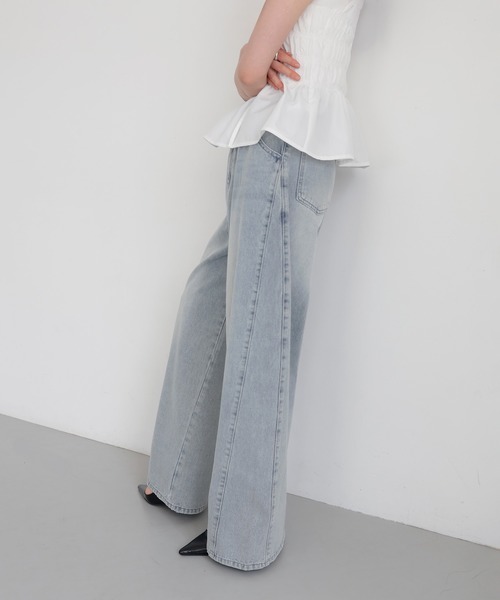 LIAN(リアン)の「ルーズワイドデニムパンツ(デニムパンツ・レディース・ブルー系その他/ブラック/ブルー・SMALL/MEDIUM)」の7枚目の写真
