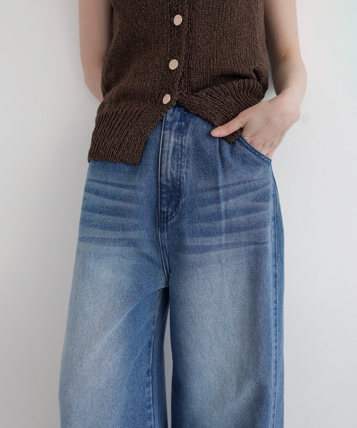 LIAN(リアン)の「ルーズワイドデニムパンツ(デニムパンツ・レディース・ブルー系その他/ブラック/ブルー・SMALL/MEDIUM)」の20枚目の写真