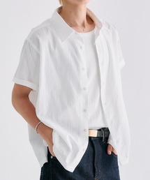 Adoon plain | Sheer Random Stripe Shirt / シアーランダムストライプシャツ(シャツ/ブラウス)
