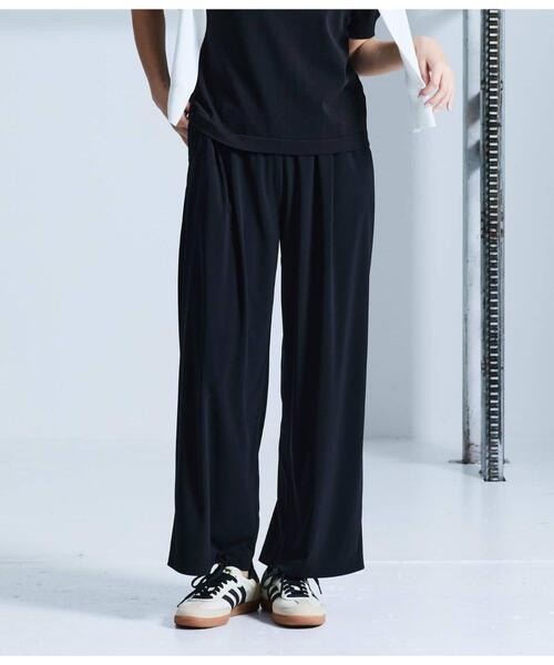 NEWYORKER(ニューヨーカー)の「【ストレッチ】ドライジャージー ドロストイージーパンツ(その他パンツ・レディース・グレー/ブラック・MEDIUM/LARGE)」の2枚目の写真