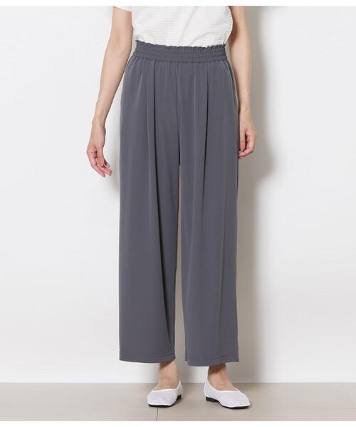NEWYORKER(ニューヨーカー)の「【ストレッチ】ドライジャージー ドロストイージーパンツ(その他パンツ・レディース・グレー/ブラック・MEDIUM/LARGE)」の3枚目の写真