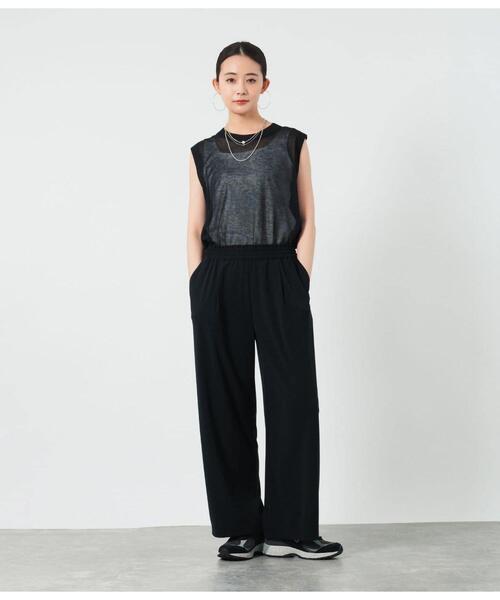 NEWYORKER(ニューヨーカー)の「【ストレッチ】ドライジャージー ドロストイージーパンツ(その他パンツ・レディース・グレー/ブラック・MEDIUM/LARGE)」の16枚目の写真