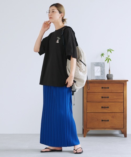 reca(レカ)の「ポテトお化け刺繍&プリントロゴTシャツ(Tシャツ/カットソー・レディース・ブラック/ライトピンク/チョコ・FREE)」の6枚目の写真