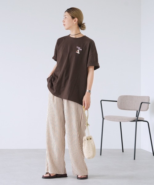 reca(レカ)の「ポテトお化け刺繍&プリントロゴTシャツ(Tシャツ/カットソー・レディース・ブラック/ライトピンク/チョコ・FREE)」の13枚目の写真