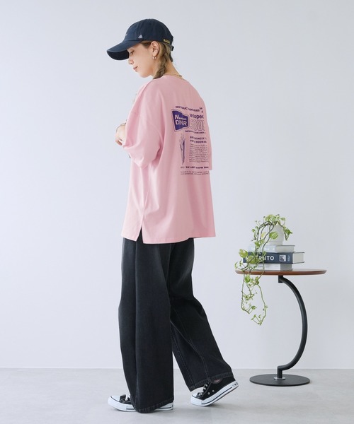 reca(レカ)の「ポテトお化け刺繍&プリントロゴTシャツ(Tシャツ/カットソー・レディース・ブラック/ライトピンク/チョコ・FREE)」の16枚目の写真
