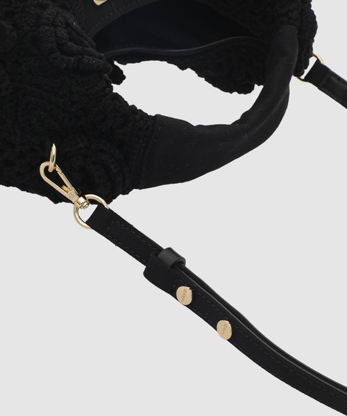 GANNI（ガニー）の「Hobo Mini Crochet（ハンドバッグ・レディース・ブラック・ONE SIZE）」の3枚目の写真