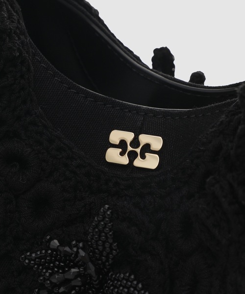 GANNI（ガニー）の「Hobo Mini Crochet（ハンドバッグ・レディース・ブラック・ONE SIZE）」の4枚目の写真