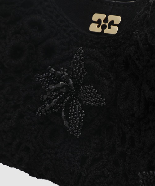 GANNI（ガニー）の「Hobo Mini Crochet（ハンドバッグ・レディース・ブラック・ONE SIZE）」の5枚目の写真