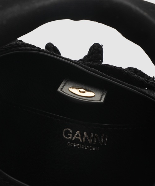 GANNI（ガニー）の「Hobo Mini Crochet（ハンドバッグ・レディース・ブラック・ONE SIZE）」の7枚目の写真