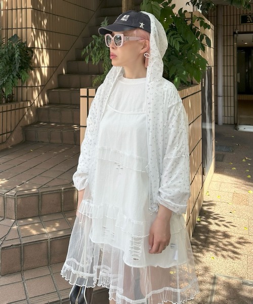 Alley Tokyo(アリートーキョー)の「ダメージいっぱいのBIG T(Tシャツ/カットソー・レディース・グレー/ブラウン/オフホワイト・FREE)」の12枚目の写真