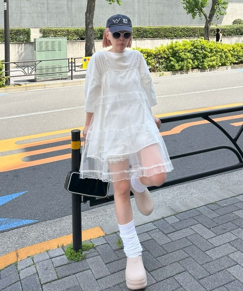 Alley Tokyo(アリートーキョー)の「ダメージいっぱいのBIG T(Tシャツ/カットソー・レディース・グレー/ブラウン/オフホワイト・FREE)」の18枚目の写真