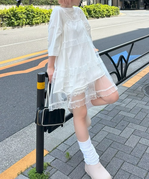 Alley Tokyo(アリートーキョー)の「ダメージいっぱいのBIG T(Tシャツ/カットソー・レディース・グレー/ブラウン/オフホワイト・FREE)」の11枚目の写真