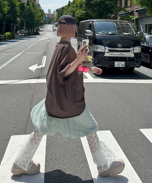 Alley Tokyo(アリートーキョー)の「ダメージいっぱいのBIG T(Tシャツ/カットソー・レディース・グレー/ブラウン/オフホワイト・FREE)」の7枚目の写真