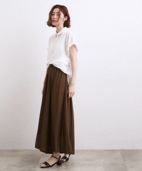 grove(グローブ)の「エアリーシアースカーチョ(その他パンツ・レディース・ブラウン系その他/サックスブルー/ブラック・01/02/03/04/05)」の6枚目の写真