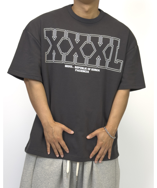 PACIENCIA(パシエンシア)の「トリプルエックス(Triple-X) オーバーサイズ 半袖 CHARCOAL(Tシャツ/カットソー・メンズ・その他・LARGE/X-LARGE/XX-LARGE)」の1枚目の写真