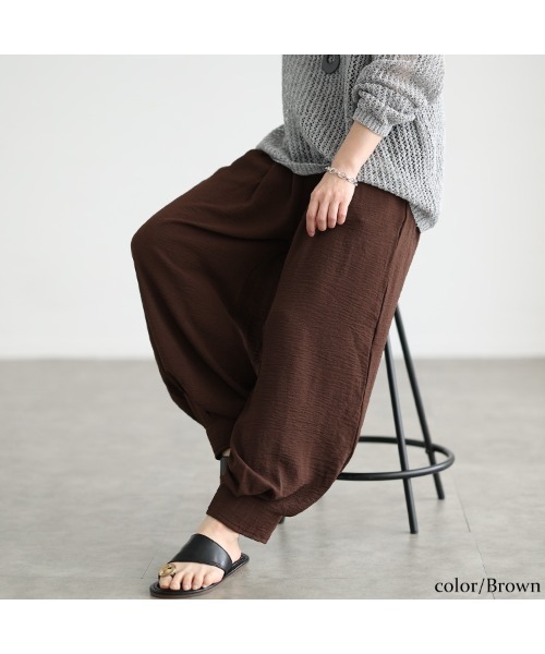 GOLDJAPAN(ゴールドジャパン)の「冷感タックサーカスパンツ【大きいサイズ対応】(その他パンツ・レディース・ブラック/ブラウン・LL/3L/4L/5L)」の9枚目の写真