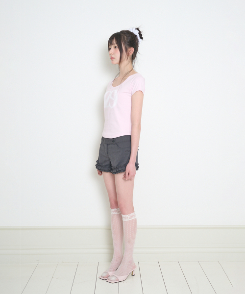 ILLIGO(イリゴ)の「129 ベーシックスリムTシャツ ピンク(Tシャツ/カットソー・レディース・その他・OS)」の9枚目の写真