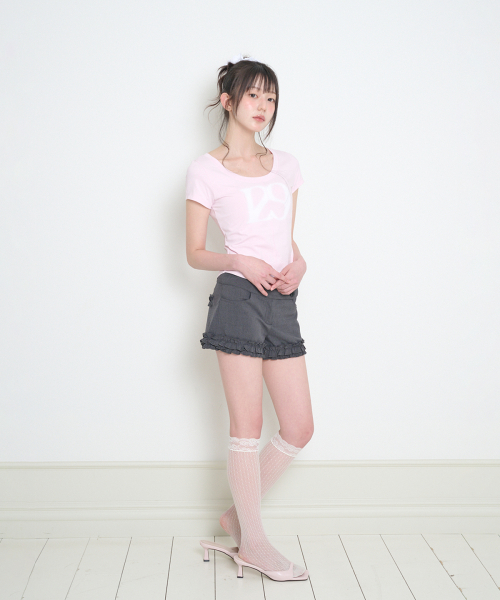 ILLIGO(イリゴ)の「129 ベーシックスリムTシャツ ピンク(Tシャツ/カットソー・レディース・その他・OS)」の11枚目の写真
