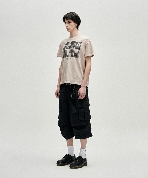 NOT4NERD(ノットフォーナード)の「NOT4NERD/ノットフォーナード/Knee Tuck Parachute Cargo Bermuda Shorts(カーゴパンツ・メンズ・ライトカーキ/ブラック・L/M)」の3枚目の写真