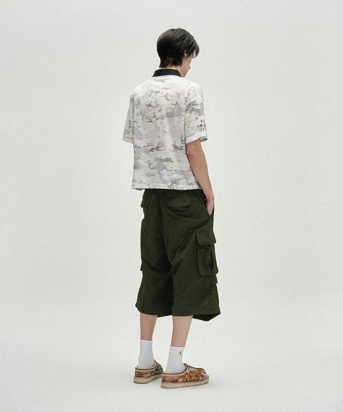 NOT4NERD(ノットフォーナード)の「NOT4NERD/ノットフォーナード/Knee Tuck Parachute Cargo Bermuda Shorts(カーゴパンツ・メンズ・ライトカーキ/ブラック・L/M)」の18枚目の写真