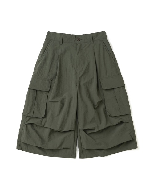 NOT4NERD(ノットフォーナード)の「NOT4NERD/ノットフォーナード/Knee Tuck Parachute Cargo Bermuda Shorts(カーゴパンツ・メンズ・ライトカーキ/ブラック・L/M)」の19枚目の写真