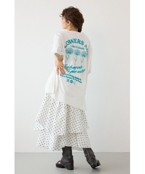 RODEO CROWNS WIDE BOWL（ロデオクラウンズワイドボウル）の「EMBROIDERY FLOWERSワンピース（ワンピース・レディース・ライトピンク/ブラック/オフホワイト/ライトブルー・FREE）」の9枚目の写真