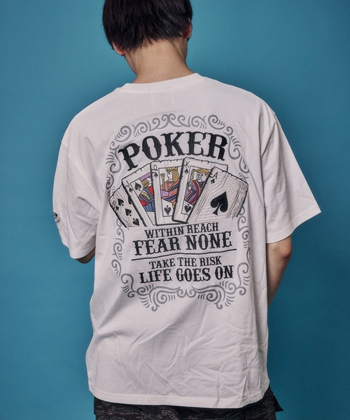 JACKROSE(ジャックローズ)の「BAKUCHI ポーカー TEE(Tシャツ/カットソー・メンズ・ブラック/ホワイト・M/XL/L)」の9枚目の写真