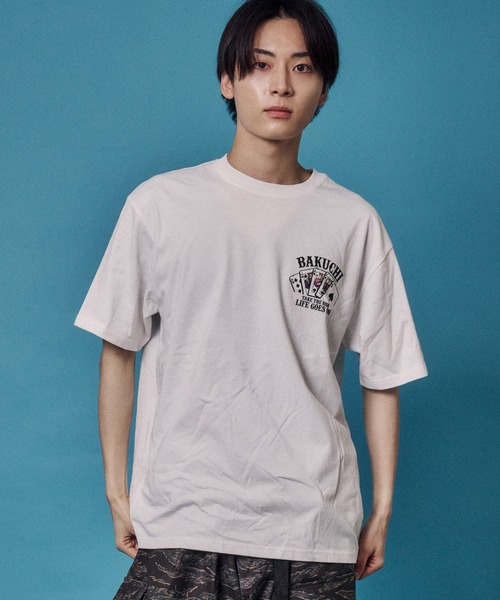 JACKROSE(ジャックローズ)の「BAKUCHI ポーカー TEE(Tシャツ/カットソー・メンズ・ブラック/ホワイト・M/XL/L)」の4枚目の写真
