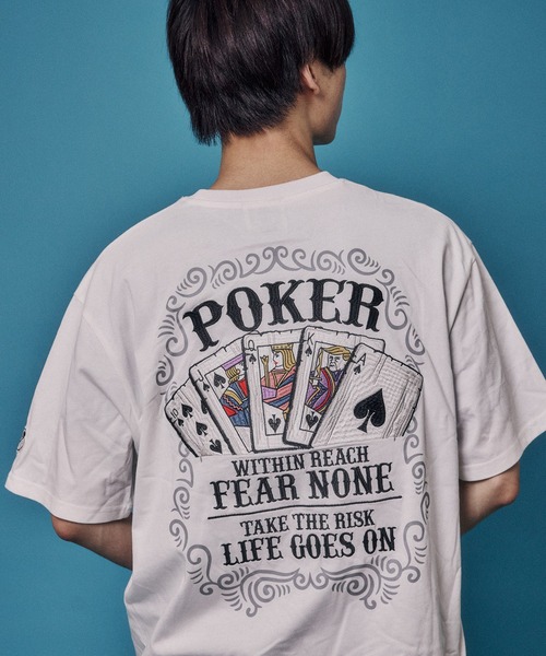 JACKROSE(ジャックローズ)の「BAKUCHI ポーカー TEE(Tシャツ/カットソー・メンズ・ブラック/ホワイト・M/XL/L)」の8枚目の写真