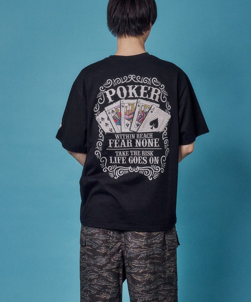 JACKROSE(ジャックローズ)の「BAKUCHI ポーカー TEE(Tシャツ/カットソー・メンズ・ブラック/ホワイト・M/XL/L)」の20枚目の写真