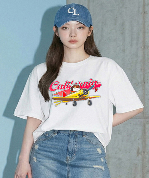CRISCELO(クリスチェロ)の「(共用) カリフォルニアTシャツ - (ホワイト20番手オーバーサイズ)(Tシャツ/カットソー・レディース・その他・MEDIUM/LARGE)」の1枚目の写真