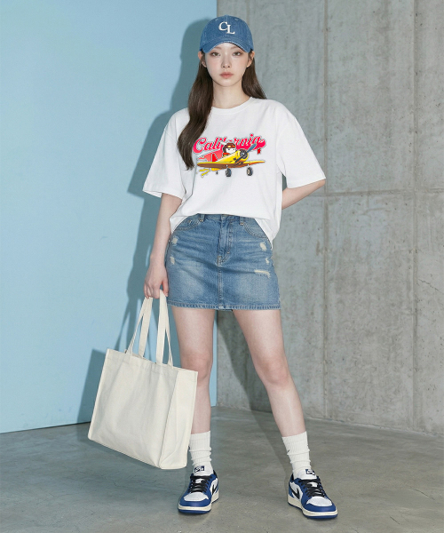 CRISCELO(クリスチェロ)の「(共用) カリフォルニアTシャツ - (ホワイト20番手オーバーサイズ)(Tシャツ/カットソー・レディース・その他・MEDIUM/LARGE)」の2枚目の写真