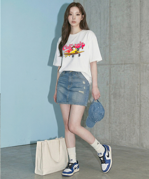 CRISCELO(クリスチェロ)の「(共用) カリフォルニアTシャツ - (ホワイト20番手オーバーサイズ)(Tシャツ/カットソー・レディース・その他・MEDIUM/LARGE)」の4枚目の写真