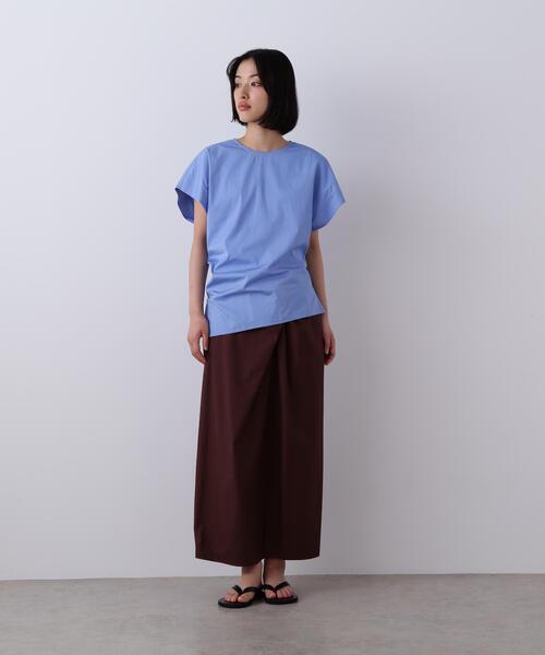 YLEVE(イレーヴ)の「YLEVE / FINX COTTON WEATHER SKIRT(スカート・レディース・ワイン系/ブラック/ブルー・0/1/2)」の3枚目の写真