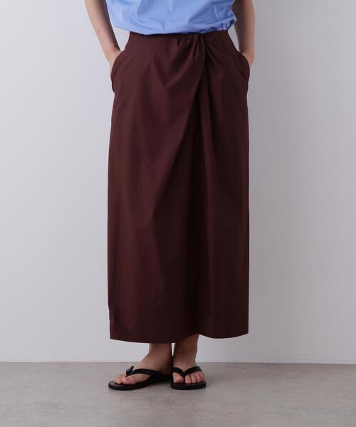 YLEVE(イレーヴ)の「YLEVE / FINX COTTON WEATHER SKIRT(スカート・レディース・ワイン系/ブラック/ブルー・0/1/2)」の7枚目の写真