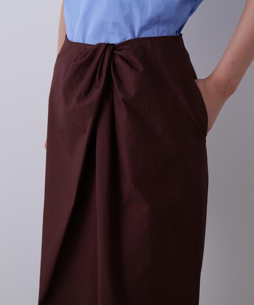 YLEVE(イレーヴ)の「YLEVE / FINX COTTON WEATHER SKIRT(スカート・レディース・ワイン系/ブラック/ブルー・0/1/2)」の10枚目の写真
