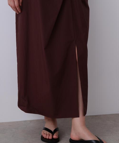 YLEVE(イレーヴ)の「YLEVE / FINX COTTON WEATHER SKIRT(スカート・レディース・ワイン系/ブラック/ブルー・0/1/2)」の12枚目の写真