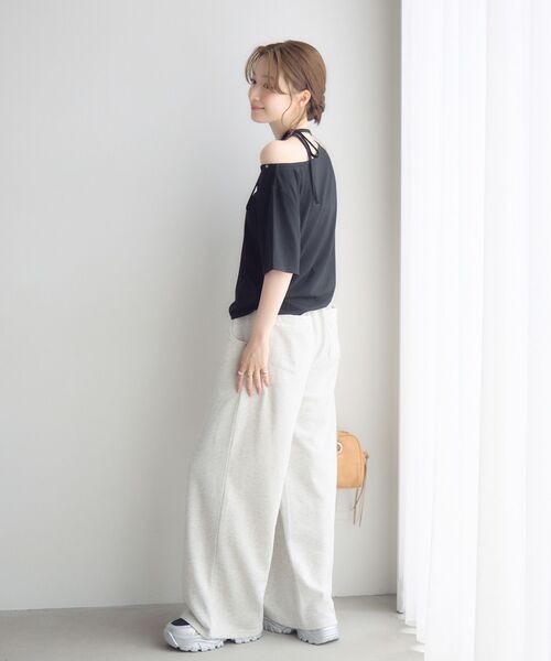 RETRO GIRL（レトロガール）の「ネックリボン半袖カットソー（Tシャツ/カットソー・レディース・オフホワイト/ライトグレー/ブラック・FREE）」の17枚目の写真