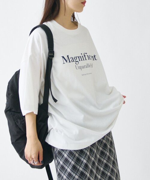 COLONY 2139(コロニートゥーワンスリーナイン)の「【汗じみ防止】アソートロゴプリントTシャツ(Tシャツ/カットソー・レディース・ホワイト/グレー/ブラウン・FREE)」の8枚目の写真