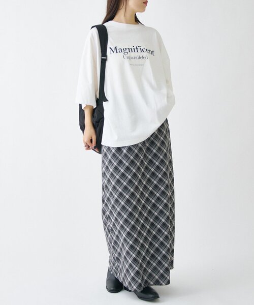 COLONY 2139(コロニートゥーワンスリーナイン)の「【汗じみ防止】アソートロゴプリントTシャツ(Tシャツ/カットソー・レディース・ホワイト/グレー/ブラウン・FREE)」の10枚目の写真