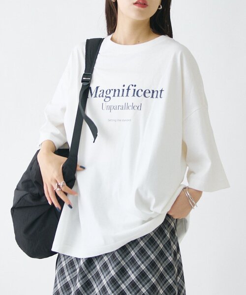 COLONY 2139(コロニートゥーワンスリーナイン)の「【汗じみ防止】アソートロゴプリントTシャツ(Tシャツ/カットソー・レディース・ホワイト/グレー/ブラウン・FREE)」の12枚目の写真