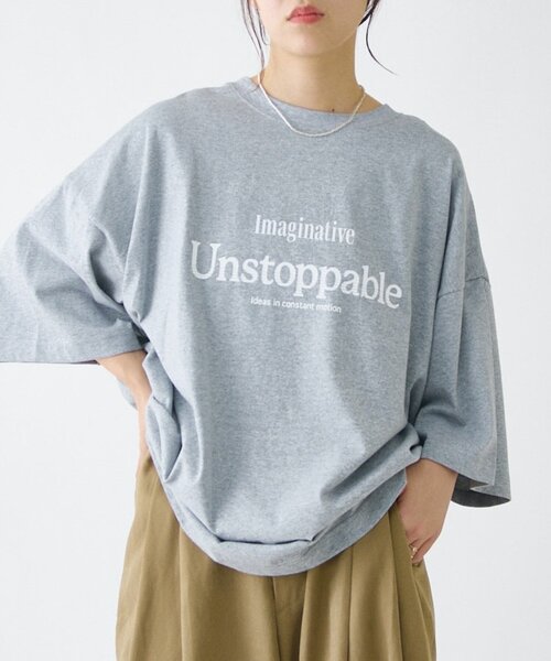 COLONY 2139(コロニートゥーワンスリーナイン)の「【汗じみ防止】アソートロゴプリントTシャツ(Tシャツ/カットソー・レディース・ホワイト/グレー/ブラウン・FREE)」の19枚目の写真