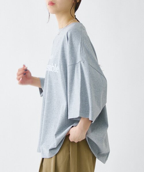 COLONY 2139(コロニートゥーワンスリーナイン)の「【汗じみ防止】アソートロゴプリントTシャツ(Tシャツ/カットソー・レディース・ホワイト/グレー/ブラウン・FREE)」の20枚目の写真