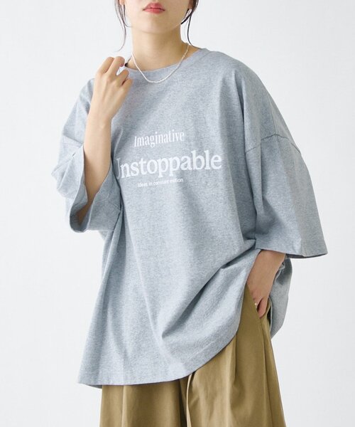 COLONY 2139(コロニートゥーワンスリーナイン)の「【汗じみ防止】アソートロゴプリントTシャツ(Tシャツ/カットソー・レディース・ホワイト/グレー/ブラウン・FREE)」の21枚目の写真